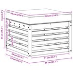 vidaXL Pouf d'Extérieur Bois d'Acacia Massif Blanc