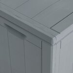 vidaXL Boîte de rangement de jardin 90 L Gris PP Rotin
