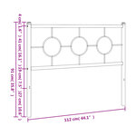 vidaXL Tête de lit de remplacement métal noir 107 cm