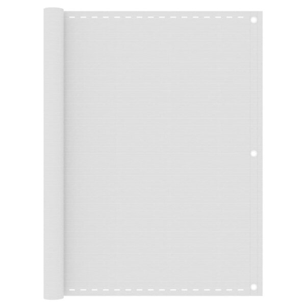 vidaXL Écran de balcon Blanc 120x600 cm PEHD