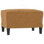 vidaXL Ensemble de canapés 3 Pièces marron velours