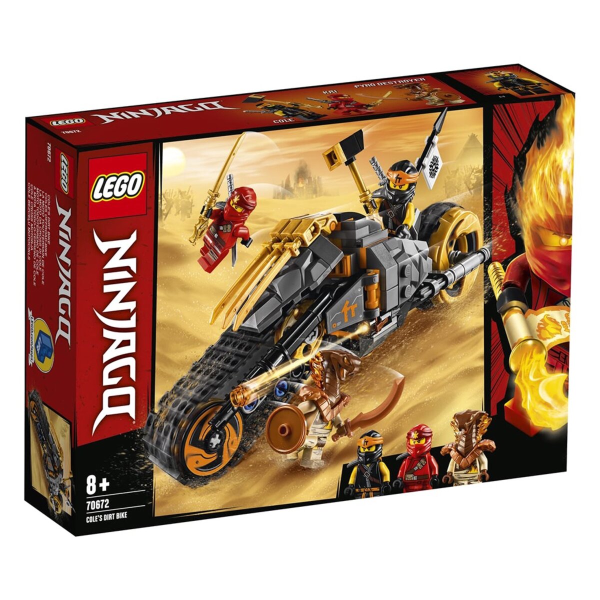 LEGO®-NINJAGO® La moto tout-terrain de Cole Jeu pour Enfant 8 Ans et Plus,  Briques de Construction Garçon et Fille, 212 7067 - Cdiscount Jeux - Jouets