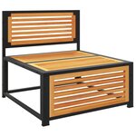 vidaXL Canapé de jardin sans accoudoirs coussins bois massif d'acacia