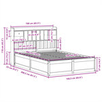 vidaXL Cadre de lit sans matelas blanc 160x200 cm bois de pin massif