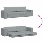 vidaXL Canapé-lit Gris clair 245 x 78 x 77 cm tissu