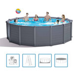 Intex Ensemble de piscine Graphite Gray Panel 478x124 cm