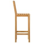 vidaXL Tabouret de bar 2 Pièces Naturel Bois de teck massif