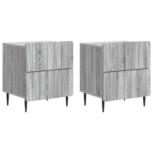 vidaXL Cabinet de chevet 2 Pièces Sonoma gris 43 x 34 5 x 49 5 cm
