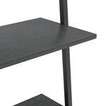 Vidaxl étagère inclinée à 3 niveaux noir 64x34x116 cm