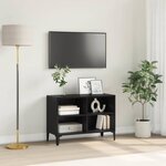vidaXL Meuble TV Noir 69.5 x 30 x 50 cm Bois d'ingénierie