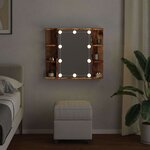 vidaXL Armoire à miroir avec LED vieux bois 70x16 5x60 cm