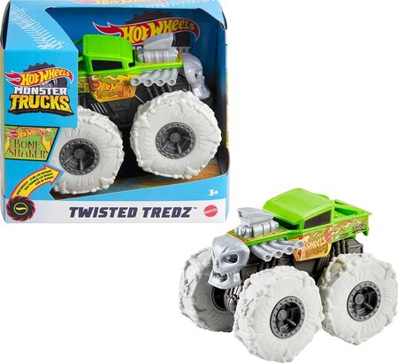 Monster Trucks Twisted Tredz, voiture à friction aux roues géantes Bone Shaker