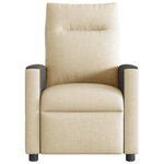 vidaXL Fauteuil de massage inclinable Crème Tissu