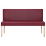 vidaXL Banc 139 5 cm Rouge bordeaux Similicuir