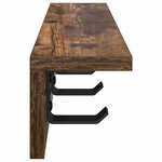 vidaXL Porte-manteau mural avec étagère Chêne fumé 60 x 10.5 x 10.5 cm