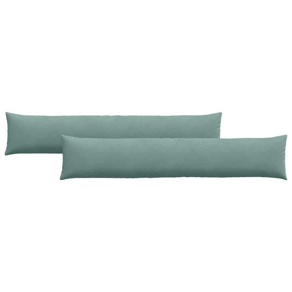 vidaXL Coussins de canapé 2 Pièces Vert Mer 200 x 40 cm