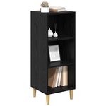 vidaXL Buffet Chêne noir 34 5 x 32 5 x 90 cm Bois d'ingénierie