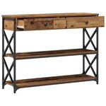 Table Console vidaXL en Bois Ancien 100x28x75 cm en Bois Ingénieré et Acier
