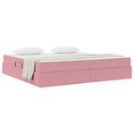 vidaXL Lit avec rangement et matelas Rose 200 x 200 cm Velours