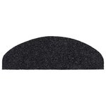 vidaXL Tapis d'escalier autocollants 20 pièces 65 x 21 x 4 cm Noir Demi-rond Grand