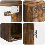 vidaXL Armoire Murale Chêne fumé 33 x 34 5 x 90 cm Bois d'ingénierie