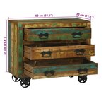 vidaXL Buffet Marron 80 x 30 x 65 cm Bois massif de récupération