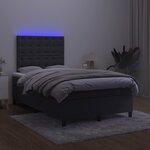 vidaXL Sommier à lattes de lit matelas et LED Noir 120x200 cm Velours