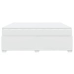 vidaXL Sommier à lattes de lit avec matelas Blanc 180x200cm Similicuir