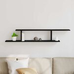vidaXL Étagère TV murale Chêne noir 125 x 18 x 23 cm Bois d'ingénierie