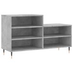 vidaXL Armoire à chaussures Gris béton 102x36x60 cm Bois d'ingénierie