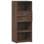 vidaXL Buffet haut chêne marron 50x42 5x124 cm bois d'ingénierie