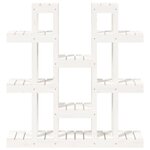 vidaXL Support à plantes Blanc 104 5x25x109 5 cm Bois massif de pin