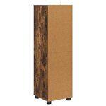 vidaXL Cabinet de salle de bain Chêne fumé 30 5 x 30 x 101 cm
