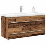 vidaXL Meuble de Lavabo de Salle de Bain avec tiroir 2 Pièces Bois Ancien
