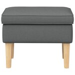 vidaXL Pouf Gris foncé 55 x 35 x 41 cm Tissu