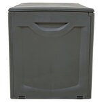 vidaXL Boîte de rangement Noir 118x53x57 cm Polypropylène