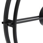vidaXL Horloge murale Noir 52 cm Fer
