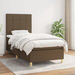 vidaXL Sommier à lattes de lit avec matelas Marron foncé 80x200 cm