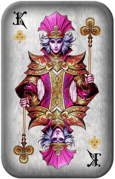 Pièce de monnaie en Argent g 62.2 (2 oz) Millésime 2024 Poker Cards KING OF CLUBS