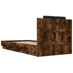 vidaXL Cadre de lit avec tête de lit chêne fumé 90x200 cm