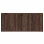 vidaXL Meuble TV mural avec lumières LED chêne marron 80x31x35 cm