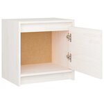 vidaXL Table de chevet Blanc 40x30 5x40 cm Bois de pin massif