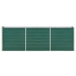 vidaXL Lit surélevé de jardin Acier galvanisé 240x40x77 cm Vert
