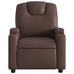 vidaXL Fauteuil de massage inclinable électrique marron similicuir