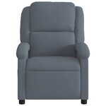 vidaXL Fauteuil de massage inclinable gris foncé velours