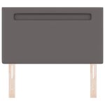 vidaXL Tête de lit LED Gris 100 cm Cuir synthétique