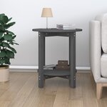 vidaXL Table basse Gris Ø 55x60 cm Bois massif de pin