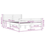 vidaXL Cadre de lit Blanc Bois massif 140x200 cm