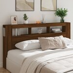 vidaXL Tête de lit à LED chêne marron 200x18 5x103 5cm bois ingénierie