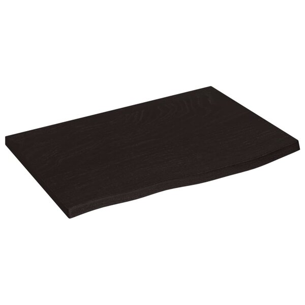 vidaXL Dessus de bureau marron foncé 60x40x2 cm bois chêne traité